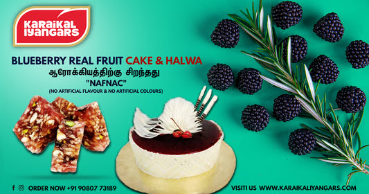 Blueberry Real Fruit Cake & Halwa