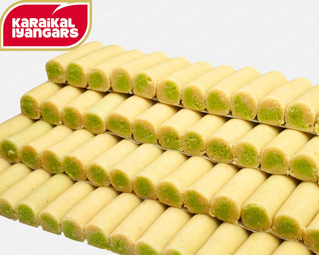 Kaju Pista Roll recipe - Cashew Pistachio Rolls