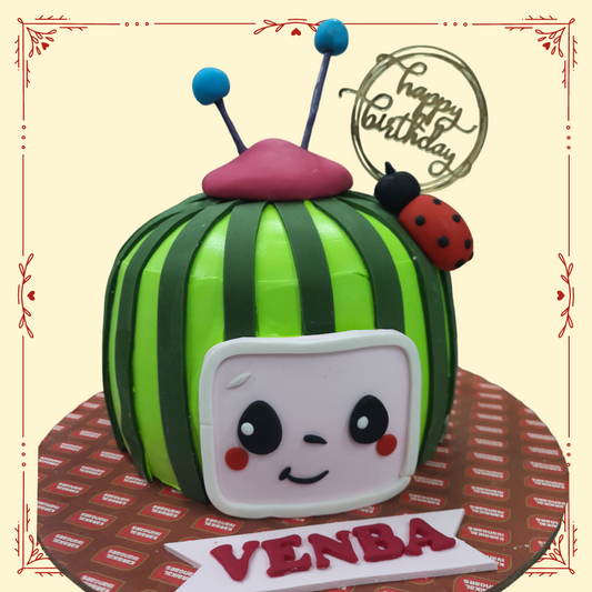 watermelon themed cake