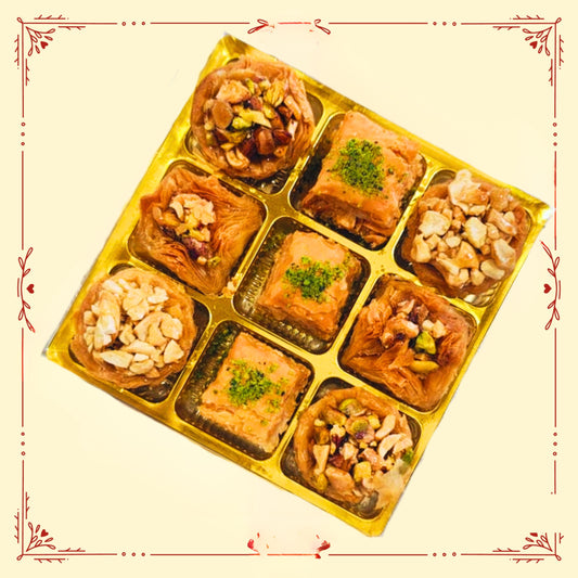 9 pcs Assorted Baklava Gift Box