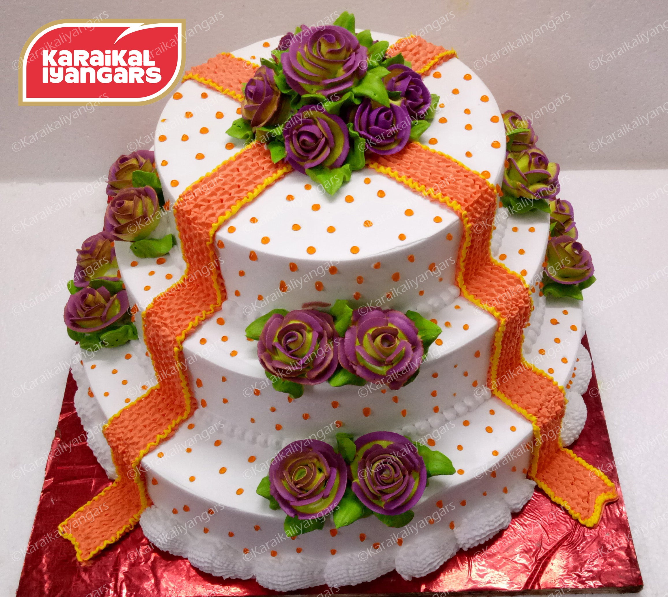 Eggless 3 Steps Flowers Decorated Cake by CakeZone | Gift 3 Step (Tier)  Cakes Online | Buy Now